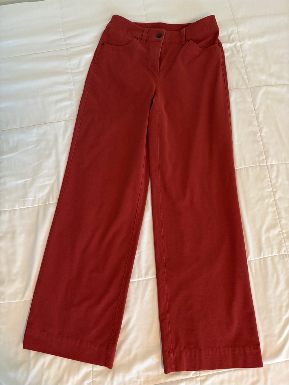 lululemon athletica Wide-Leg Pants in Deep Brick Red